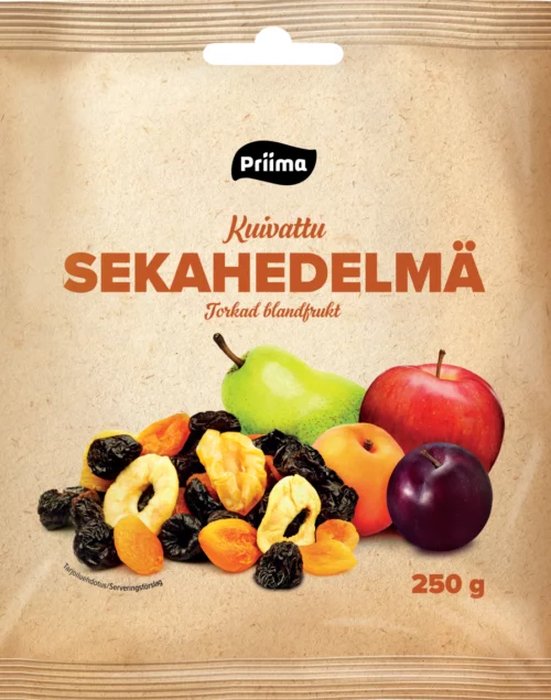 Priima Kuivatut sekahedelmät 250g